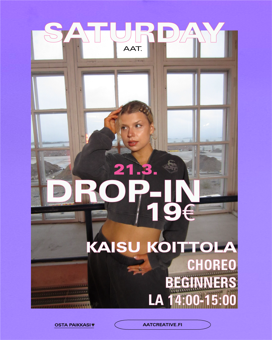 DROP-IN Saturday 21.3.2025 / Choreo Beginners 14:00-15:00 Kaisu Koittola BOX