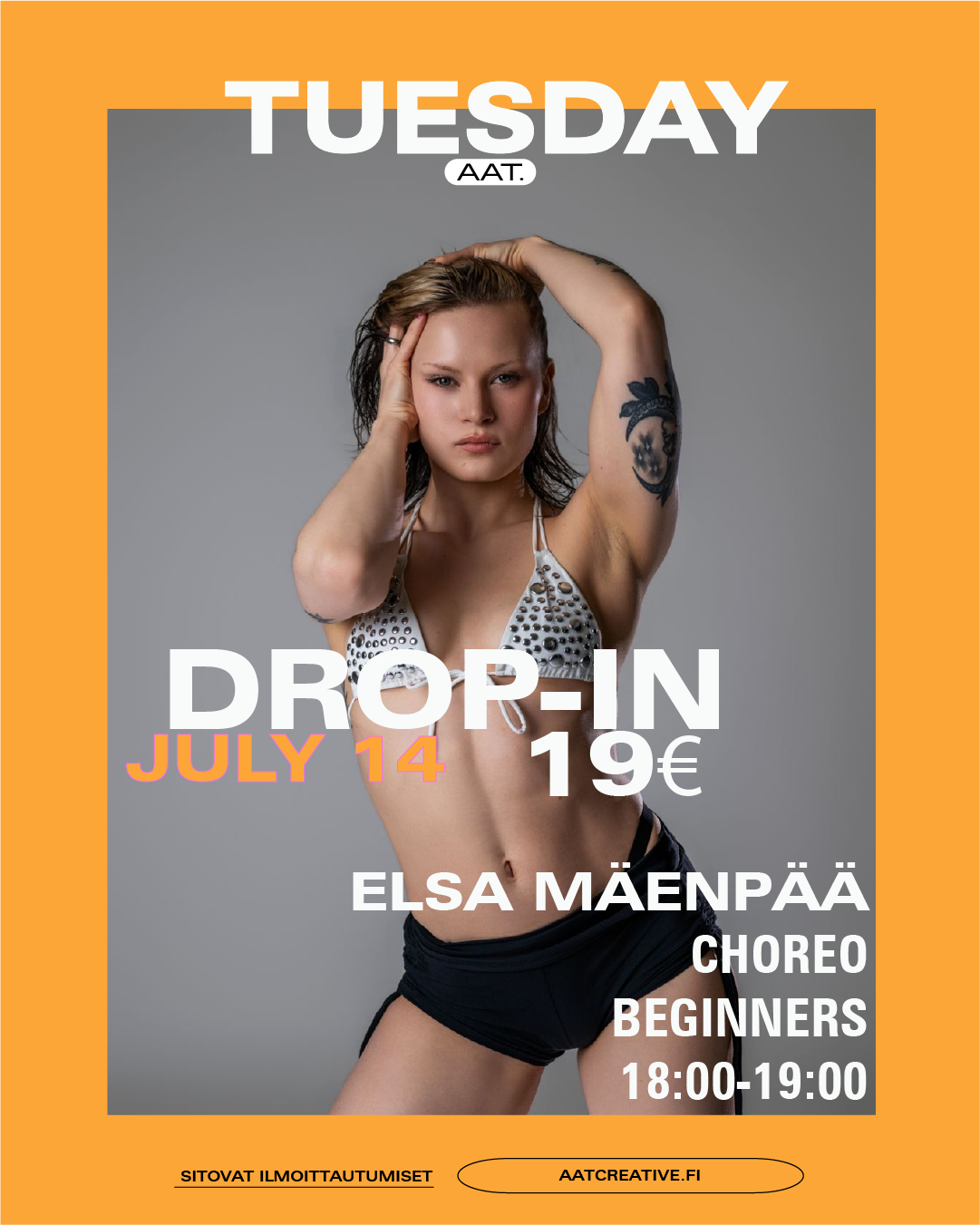 HKI JULY DROP-IN TUESDAY MORNING 14.7.2026 / Heels Technique Open level 10:00-11:00 Robyn Vuorela BOX