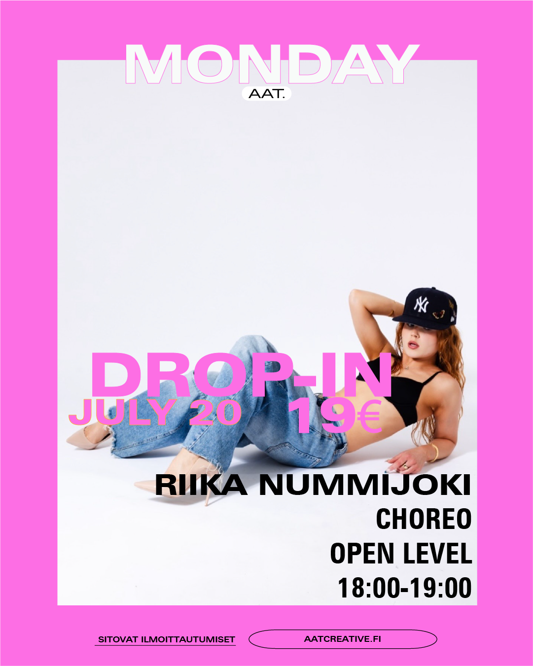 HKI JULY DROP-IN MONDAY 20.7.2026 / Choreo Open level 18:00-19:00 Riika Nummijoki BOX