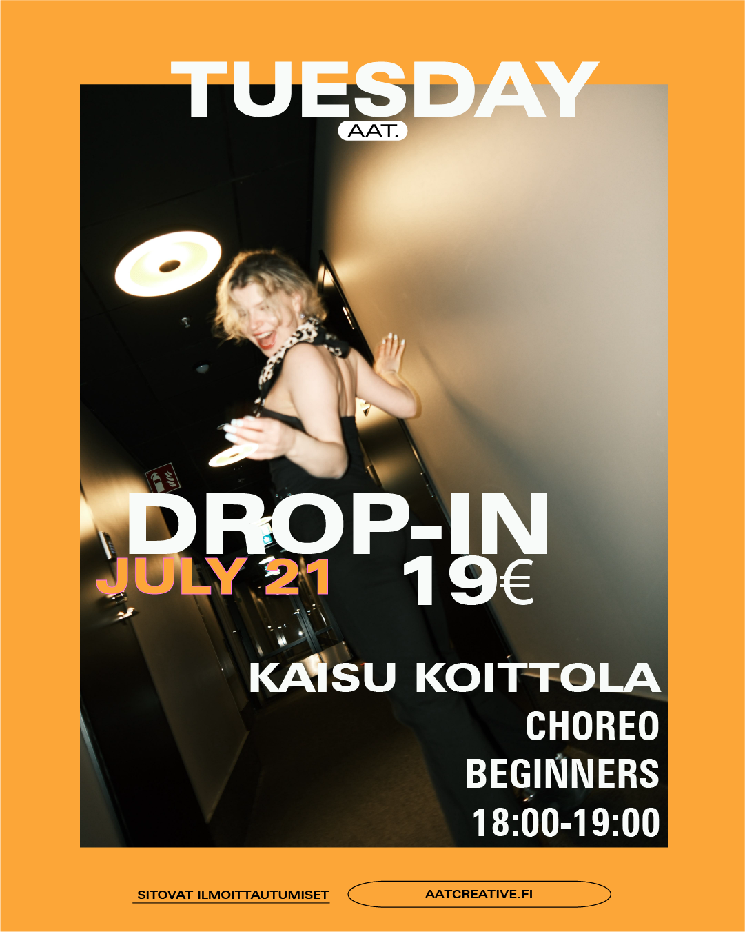 HKI JULY DROP-IN TUESDAY 21.7.2026 / Choreo Beginners 18:00-19:00 Kaisu Koittola BOX