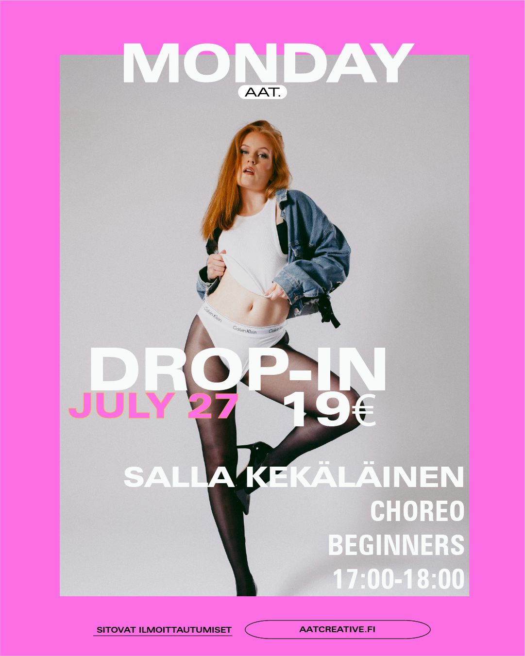 HKI JULY DROP-IN MONDAY 27.7.2026 / Choreo Beginners 17:00-18:00 Salla Kekäläinen BOX