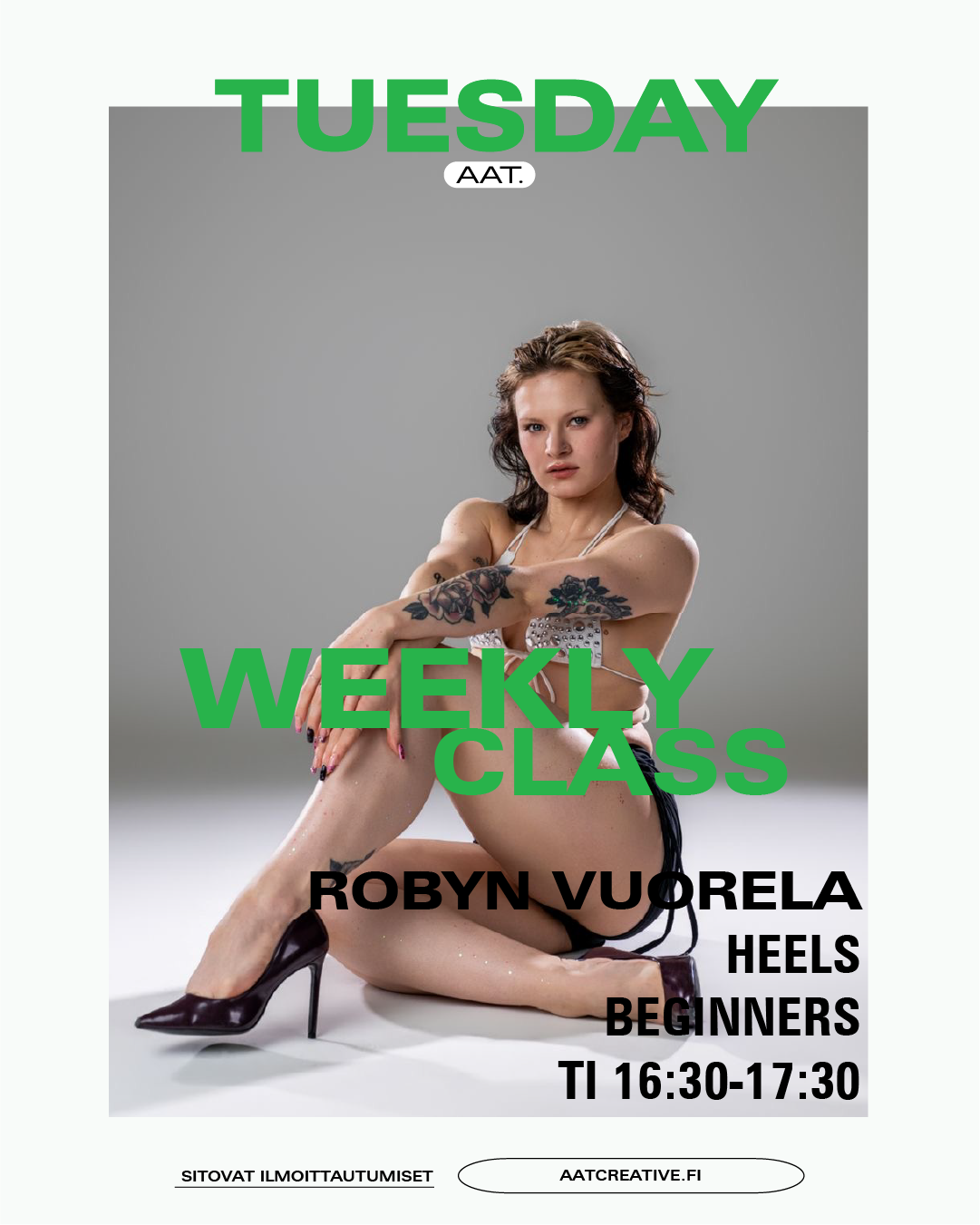 SEPTEMBER HKI / 4 classes / Tuesday / Heels Beginners / Robyn Vuorela / BOX