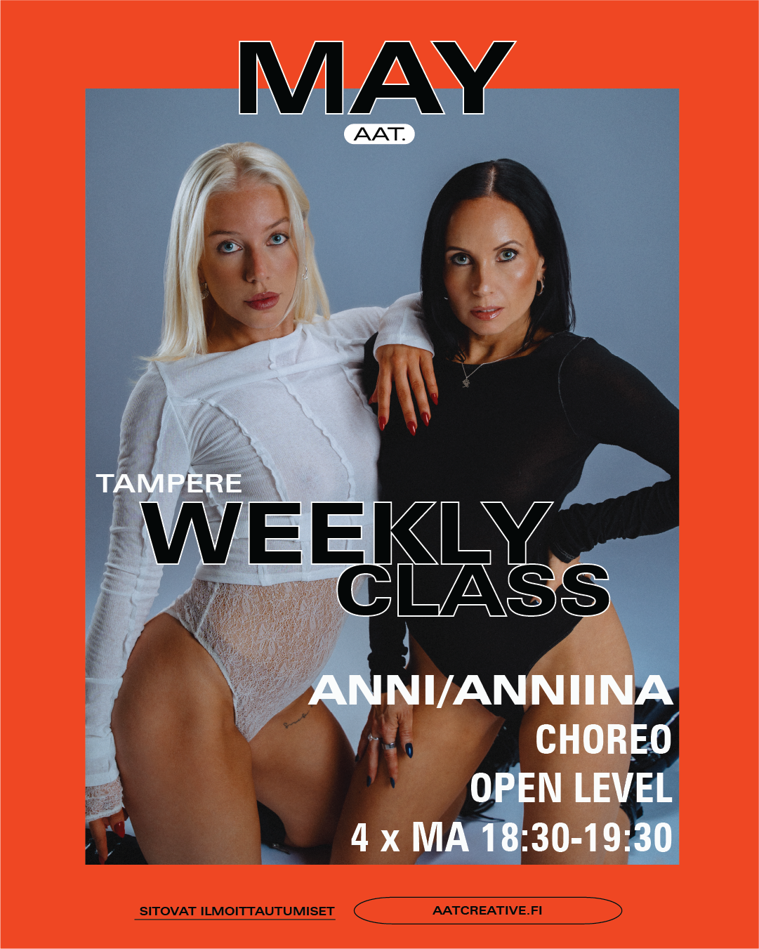 MONDAY / Choreo open level Anniina & Anni 4 x May