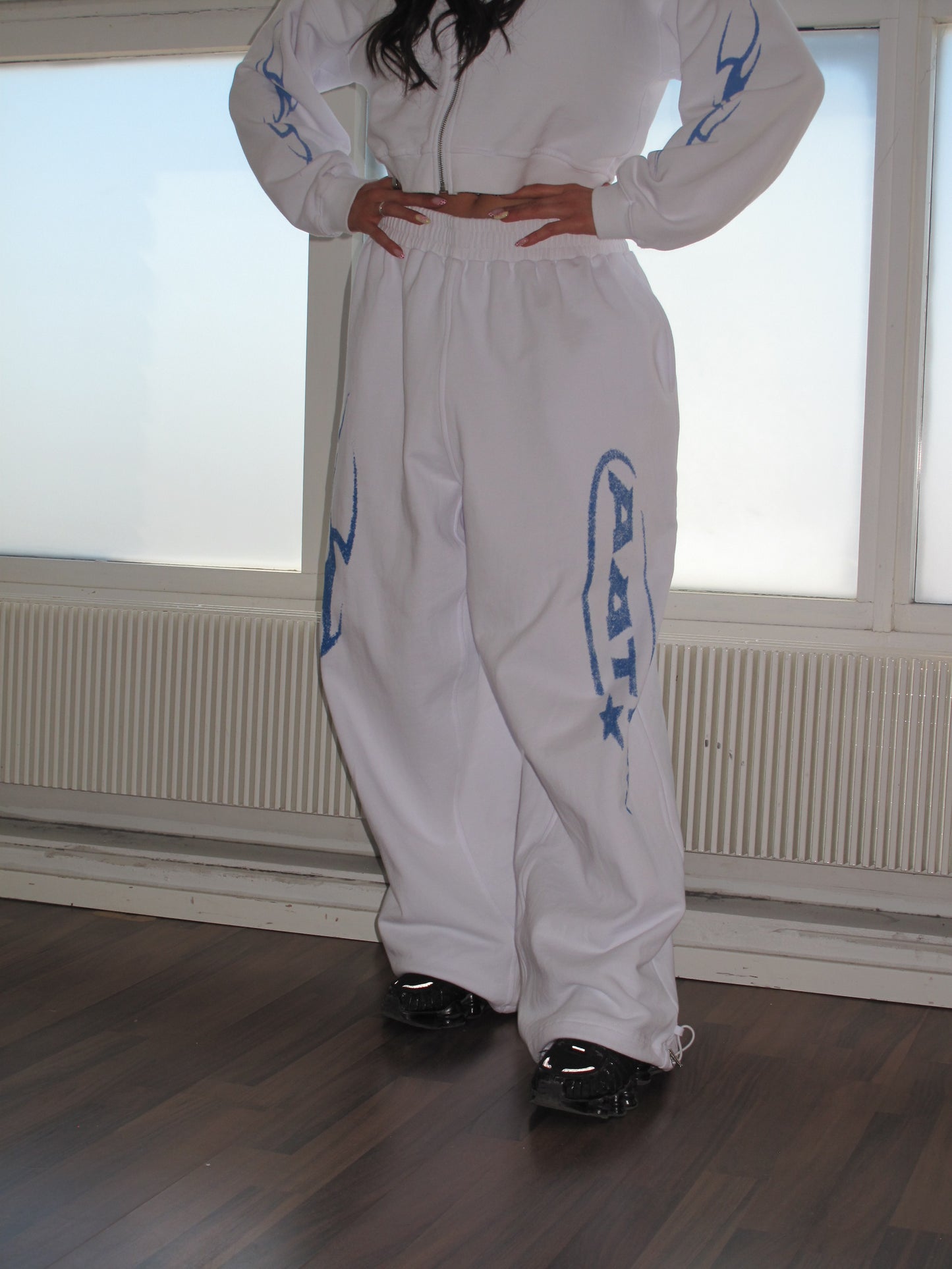 WHITE DBD JOGGERS // JUNE DROP