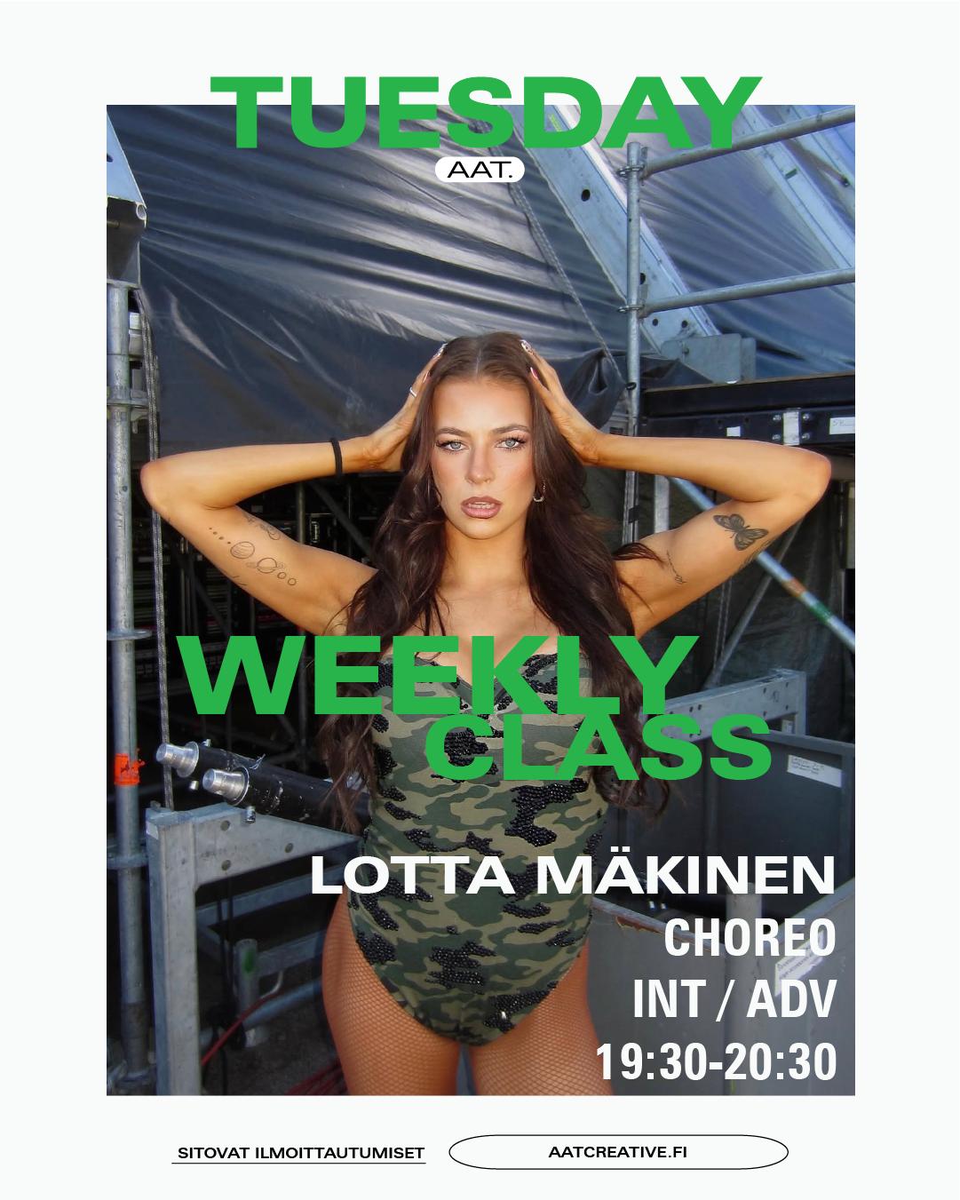 DECEMBER HKI / 3 classes / Tuesday / Choreo Int/adv / Lotta Mäkinen / BOX