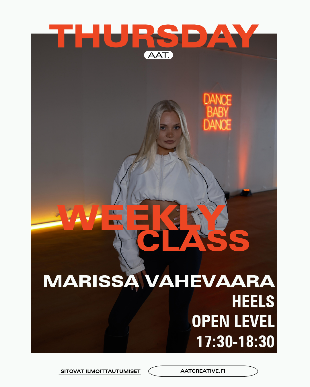 SEPTEMBER HKI / 4 classes / Thursday / Heels Open level / Marissa Vahevaara / HEAVEN