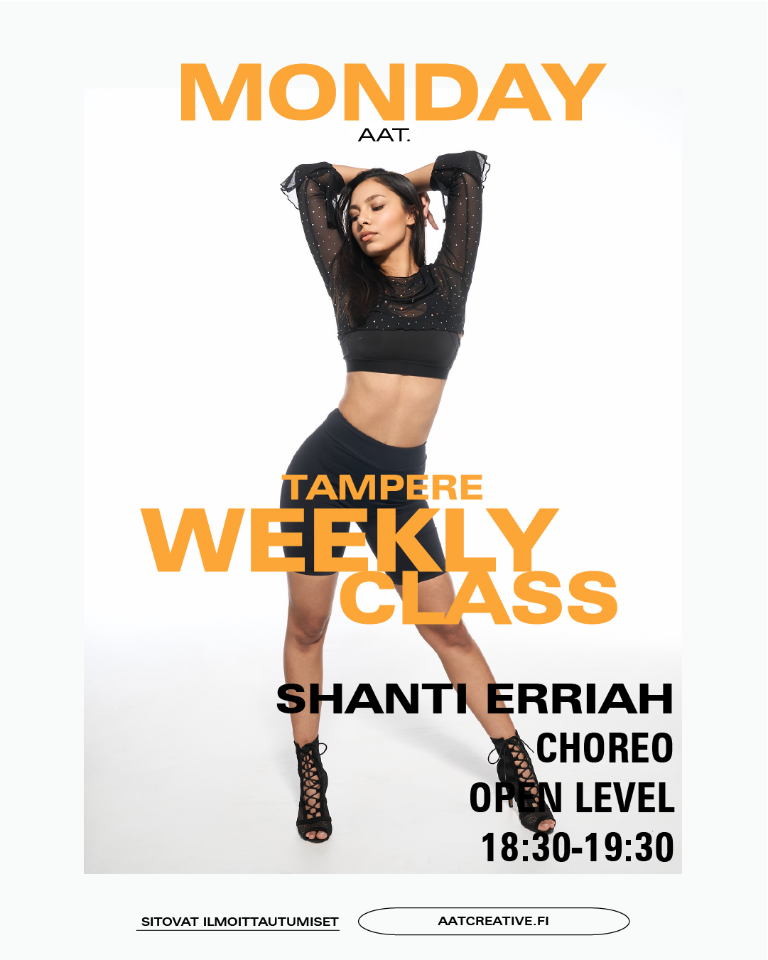 AUGUST TRE / 3 classes / Monday / Choreo Open level / Shanti Erriah