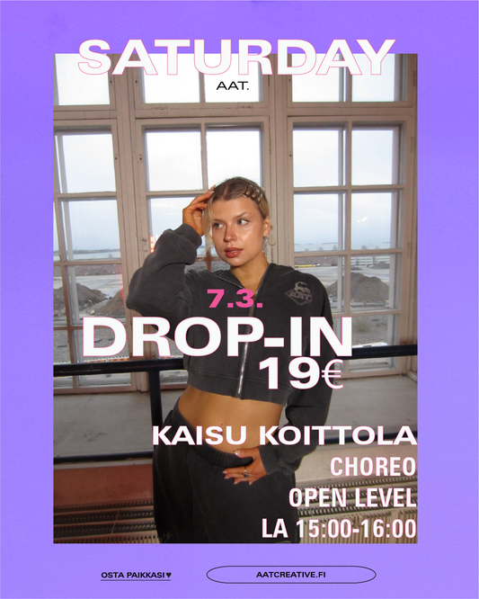 DROP-IN Saturday 7.3.2025 / Choreo Open level 15:00-16:00 Kaisu Koittola BOX