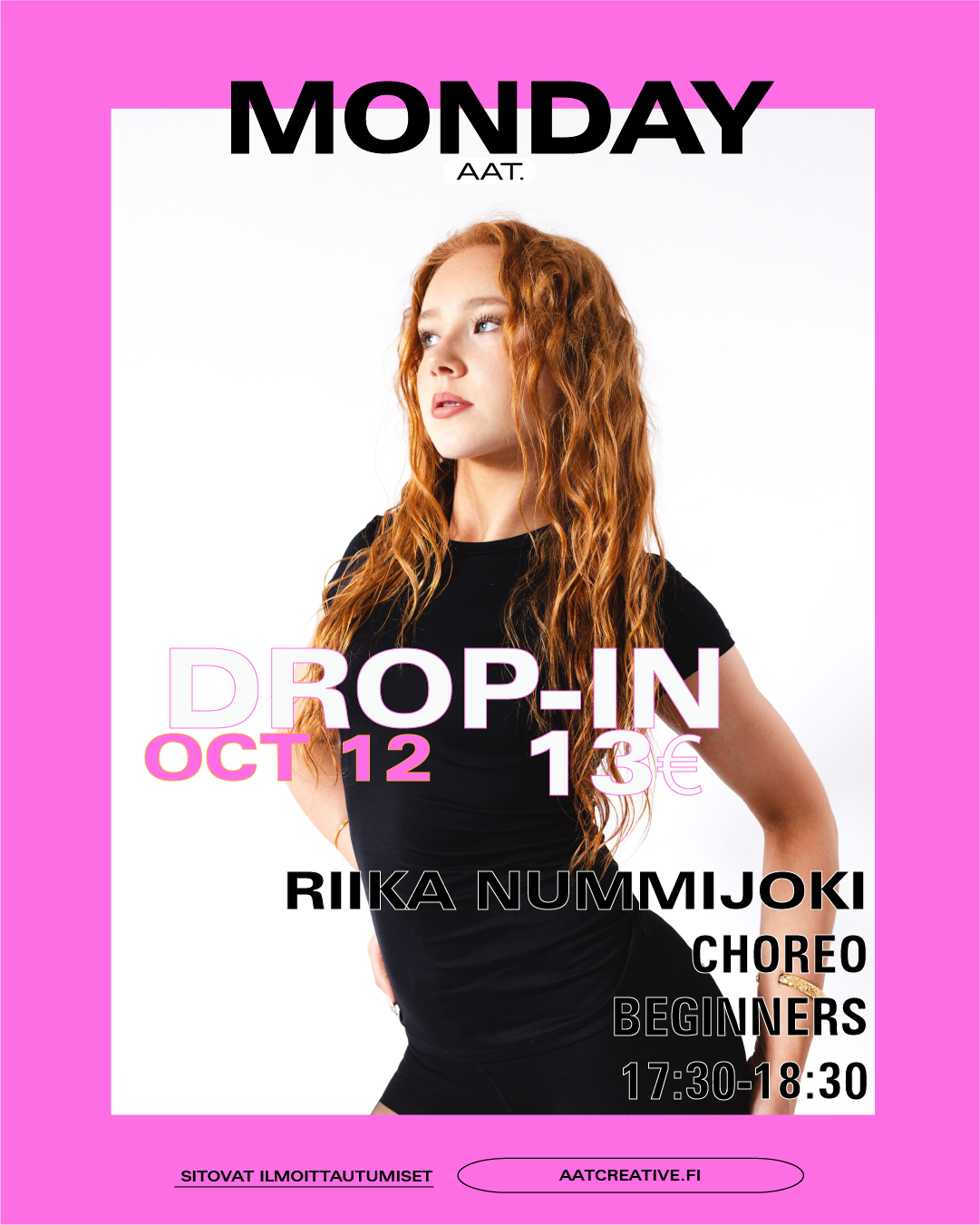 HKI AUTUMN BREAK DROP-IN MONDAY 12.10.2026 / Choreo Beginners 17:30-18:30 Riika Nummijoki BOX