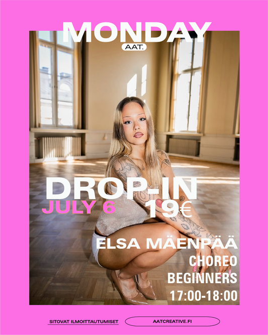HKI JULY DROP-IN MONDAY 6.7.2026 / Choreo Beginners 17:00-18:00 Elsa Mäenpää BOX