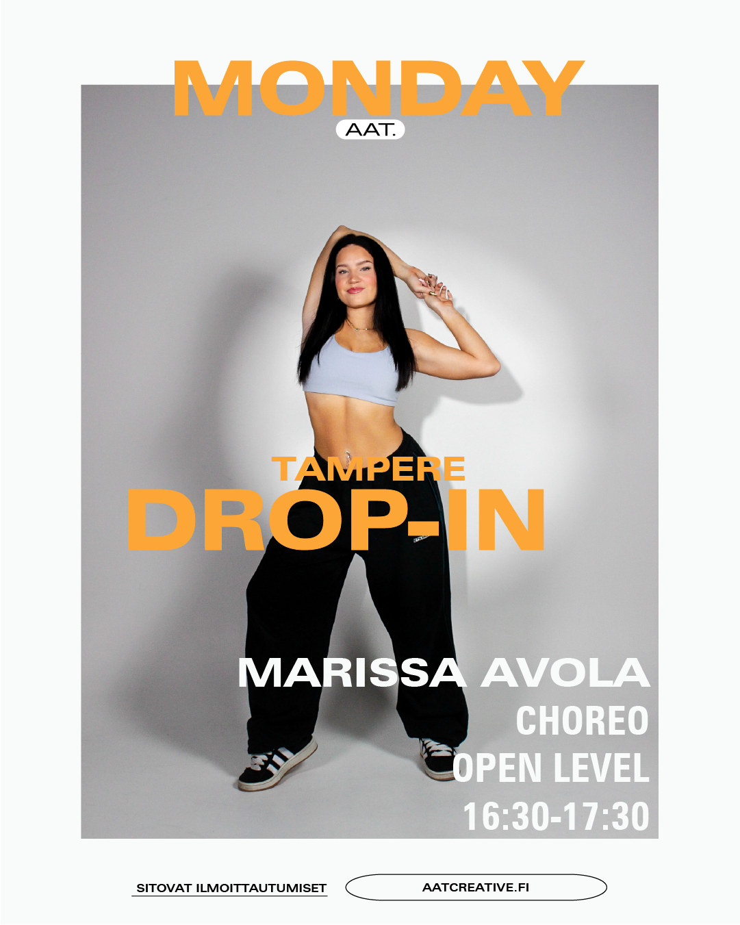TAMPERE DROP-IN / Open Level / Marissa Avola / 16:30–17:30