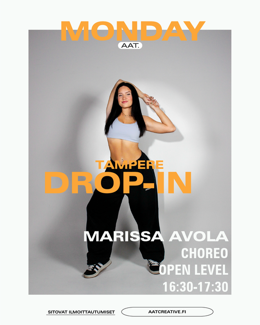 TAMPERE DROP-IN / Monday / Open Level / Marissa Avola / 16:30–17:30