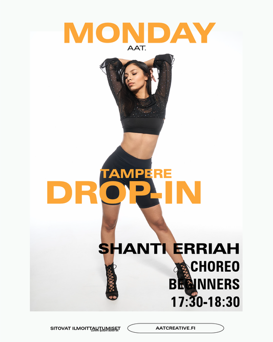 TAMPERE DROP-IN / Monday / Beginners / Shanti Erriah / 17:30–18:30