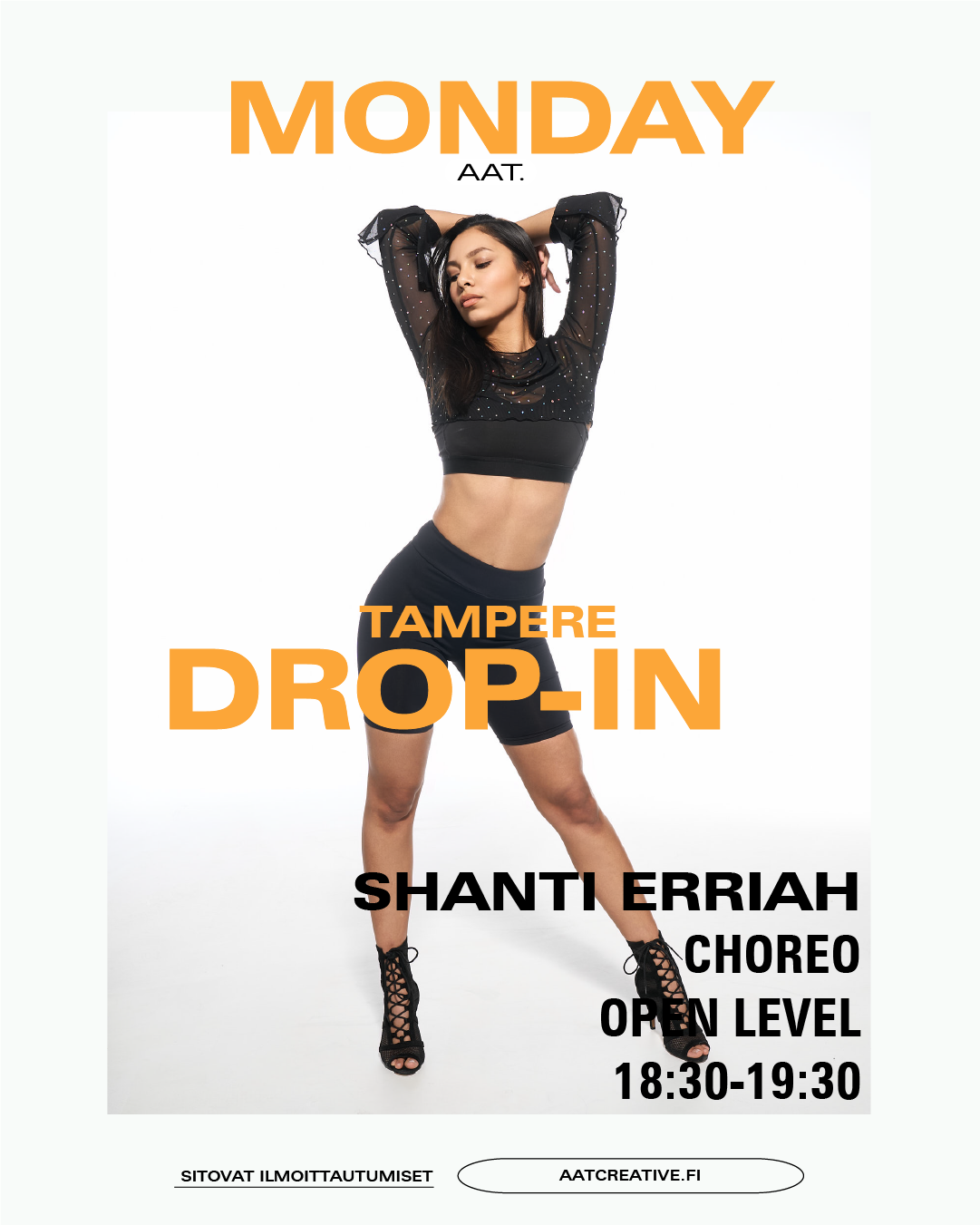 TAMPERE DROP-IN / Open level / Shanti Erriah / 18:30–19:30