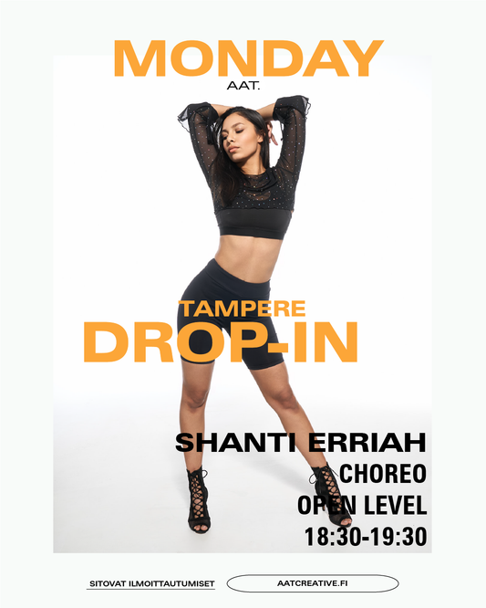 TAMPERE DROP-IN / Monday / Open level / Shanti Erriah / 18:30–19:30