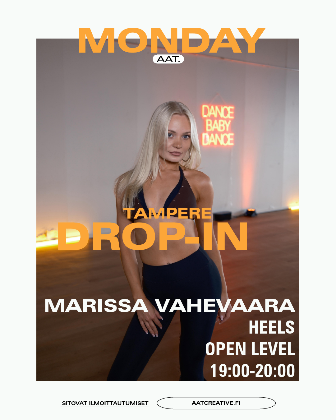 TAMPERE DROP-IN / Monday / Heels Open level / Marissa Vahevaara / 19:00–20:00