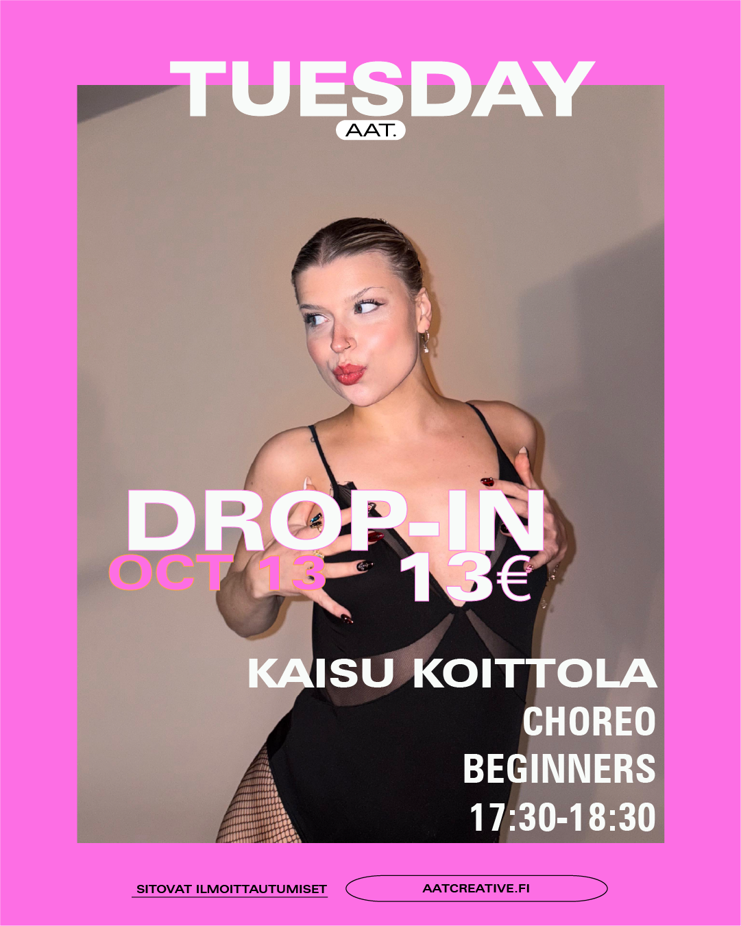 HKI AUTUMN BREAK DROP-IN TUESDAY 13.10.2026 / Choreo Beginners 17:30-18:30 Kaisu Koittola BOX