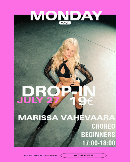 HKI JULY DROP-IN MONDAY 27.7.2026 / Choreo Beginners 17:00-18:00 Marissa Vahevaara BOX