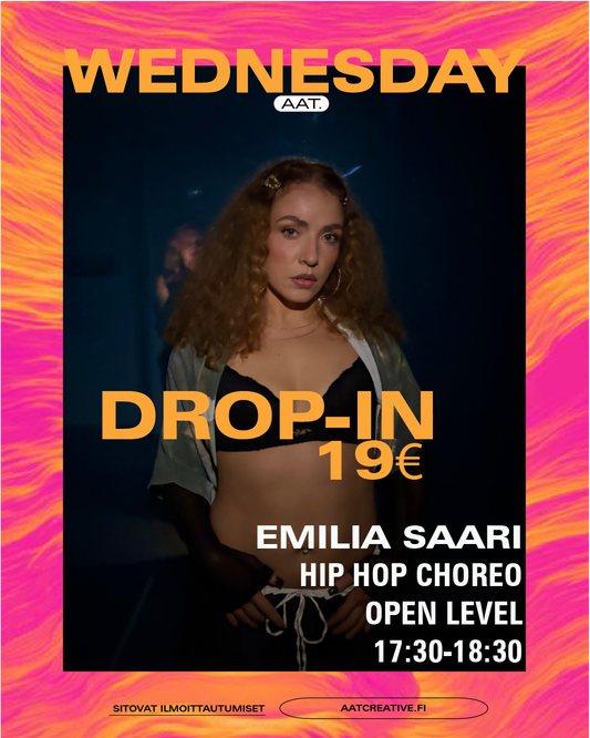 DROP-IN / Wednesday / HIPHOP Choreo Open level 17:30-18:30 Emilia Saari BOX
