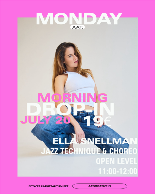 HKI JULY DROP-IN TUESDAY MORNING 20.7.2026 / Jazz Technique & Choreo Open level 11:00-12:00 Ella Snellman BOX