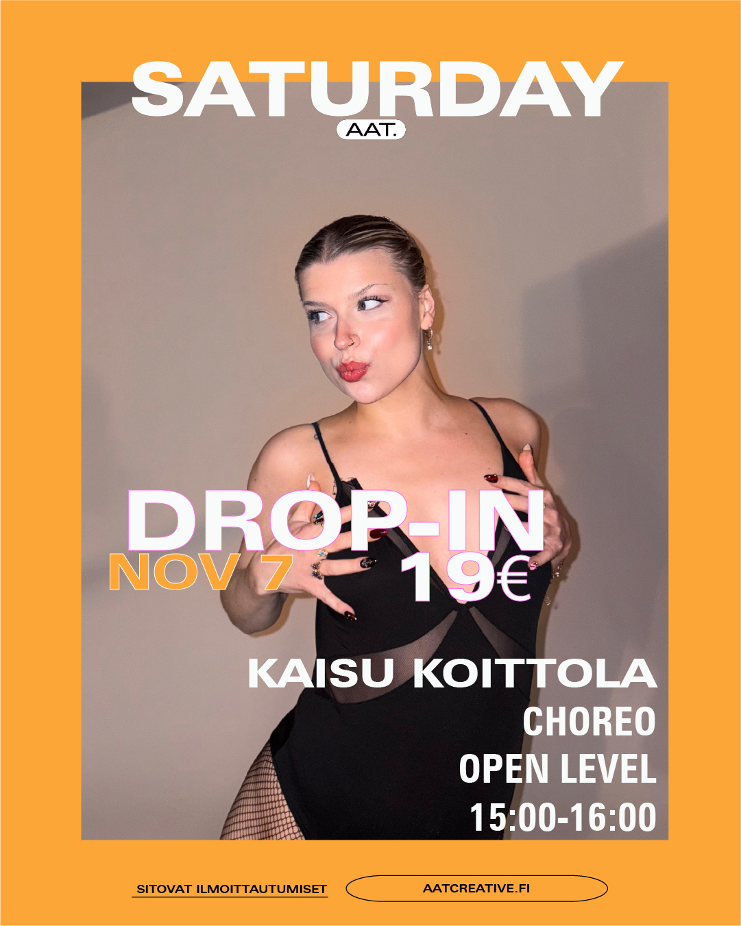 HKI DROP-IN SATURDAY 7.11.2026  / OPEN LEVEL 15-16 / Kaisu Koittola