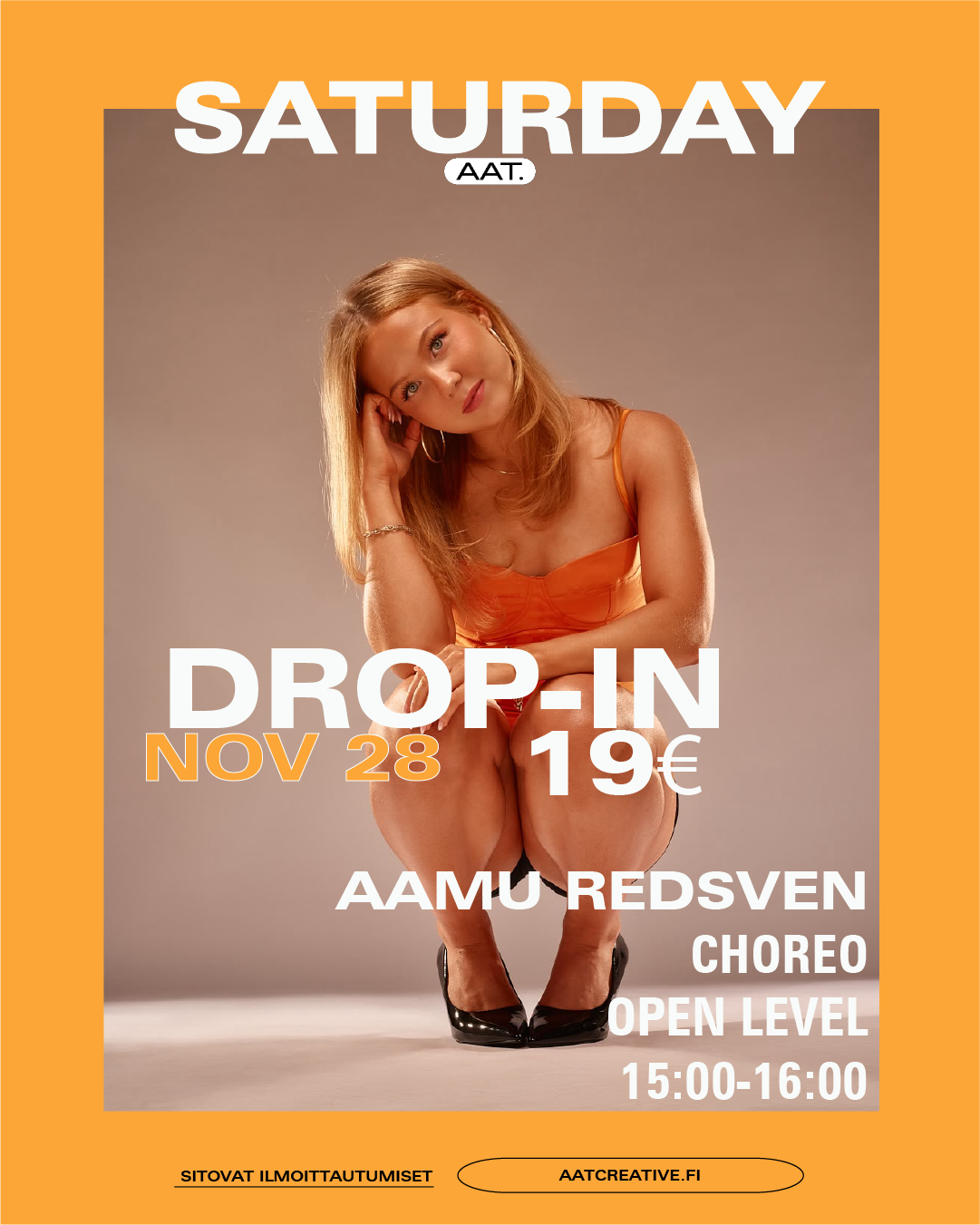 HKI DROP-IN SATURDAY 28.11.2026  / OPEN LEVEL 15-16 / Aamu Redsven