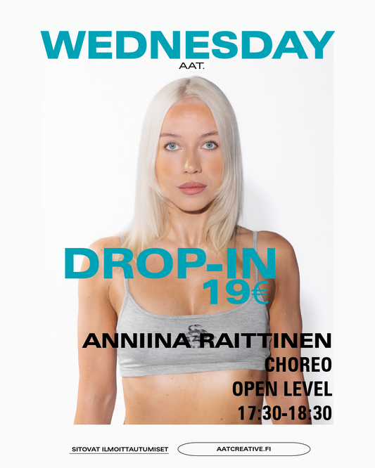 DROP-IN / Wednesday / Choreo Open level 17:30-18:30 Anniina Raittinen BOX
