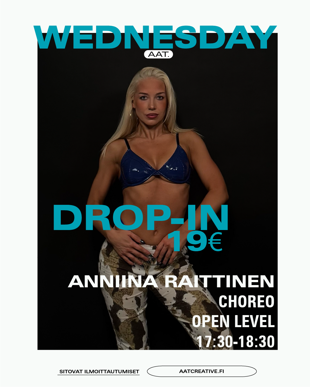 DROP-IN / Wednesday / Choreo Open level 17:30-18:30 Anniina Raittinen BOX