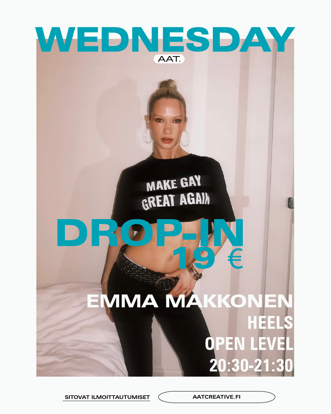 HELSINKI DROP-IN / Heels Open level / Emma Makkonen / 20:30–21:30 BOX