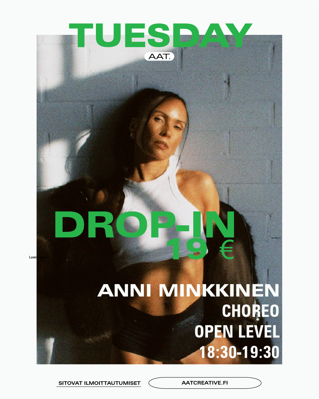 HELSINKI DROP-IN / Choreo Open level / Anni Minkkinen / 18:30–19:30 BOX