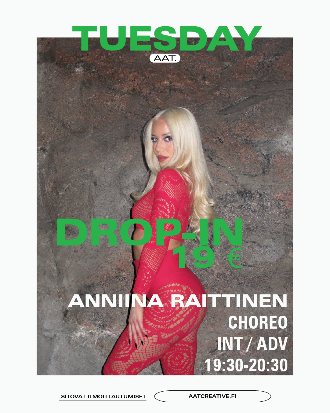 HELSINKI DROP-IN / Choreo Int/adv / Anniina Raittinen / 19:30–20:30 BOX