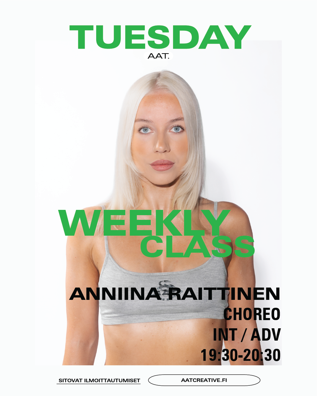 SEPTEMBER / Tuesday / Choreo Int/adv Anniina Raittinen BOX