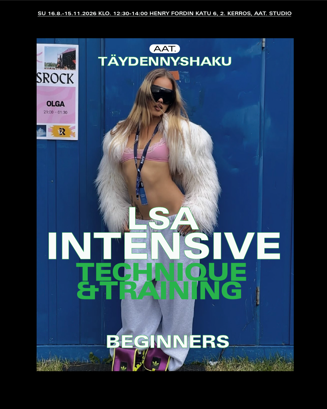 HELSINKI SYKSY 2026 LSA Intensive / Beginners / VAIN VALITUILLE