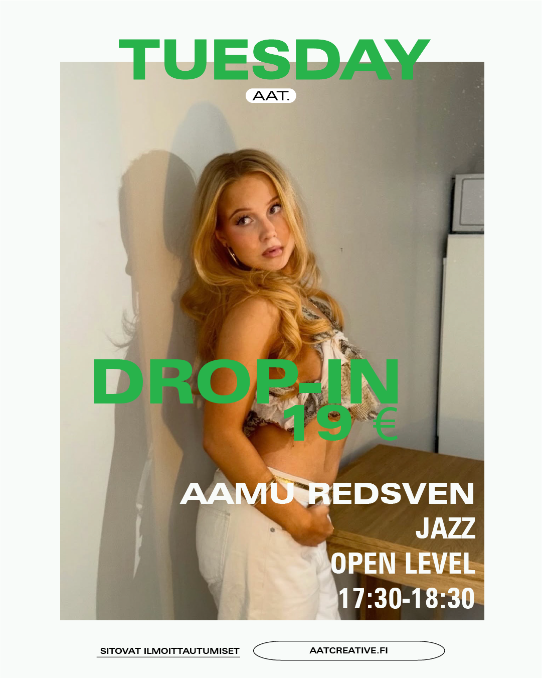 HELSINKI TUESDAY DROP-IN / Jazz Open level / Aamu Redsven / 17:30–18:30 HEAVEN