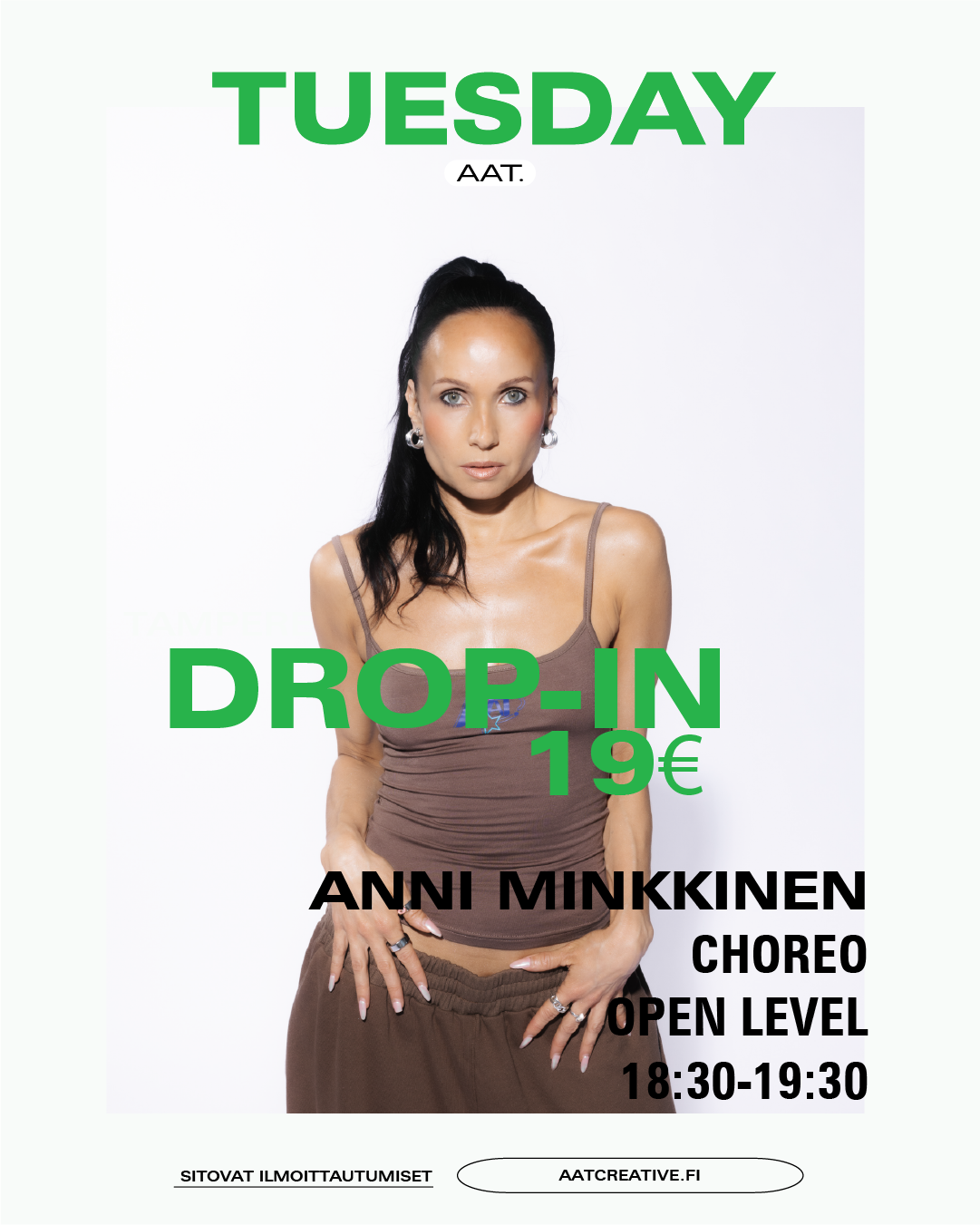 DROP-IN / Tuesday / Choreo Open level 18:30-19:30 Anni Minkkinen BOX