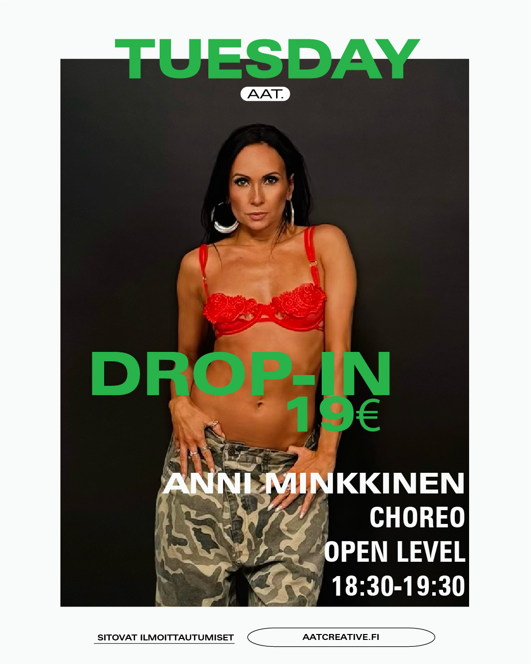 DROP-IN / Tuesday / Choreo Open level 18:30-19:30 Anni Minkkinen BOX