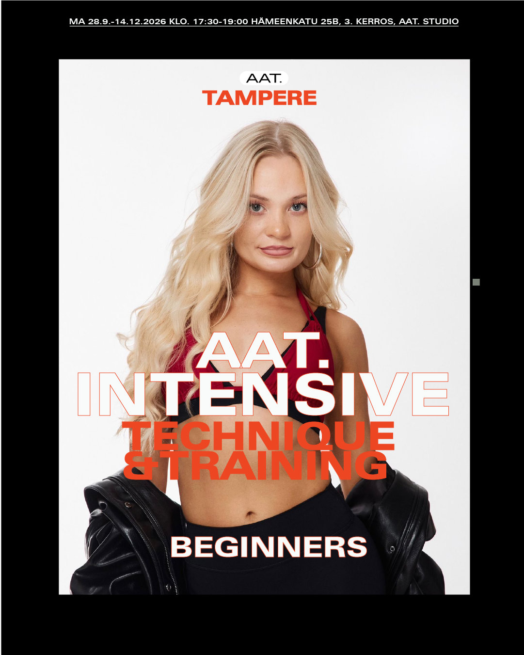 TAMPERE SYKSY 2026  / AAT. Intensive Technique&Training / Beginners / VAIN VALITUILLE