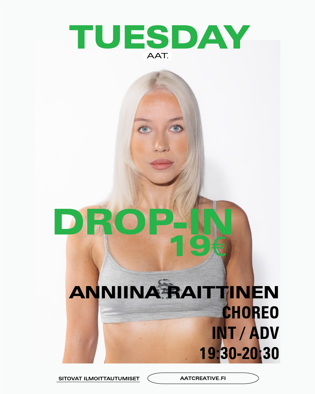 DROP-IN / Tuesday / Choreo Int /adv 19:30-20:30 Anniina Raittinen BOX