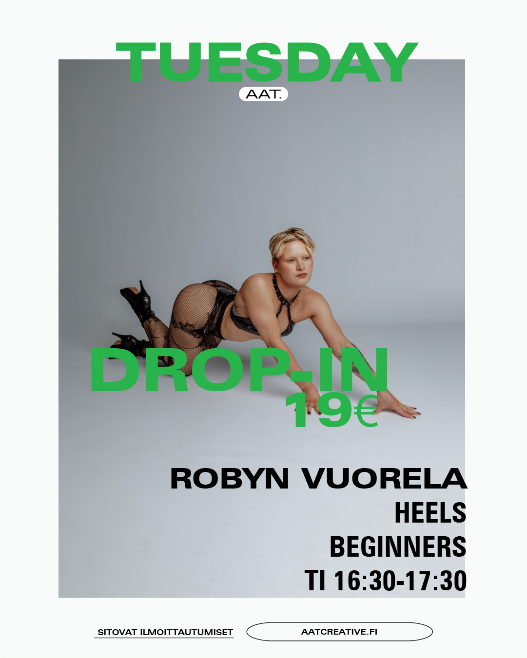 DROP-IN / Tuesday / Heels Beginners 16:30-17:30 Robyn Vuorela HEAVEN