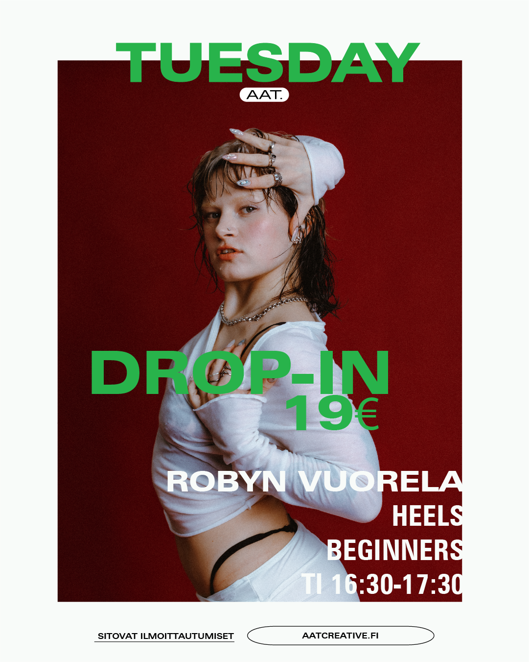 DROP-IN / Tuesday / Heels Beginners 16:30-17:30 Robyn Vuorela HEAVEN