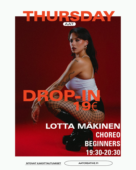 DROP-IN / Thursday / Choreo Beginners 19:30-20:30 Lotta Mäkinen BOX