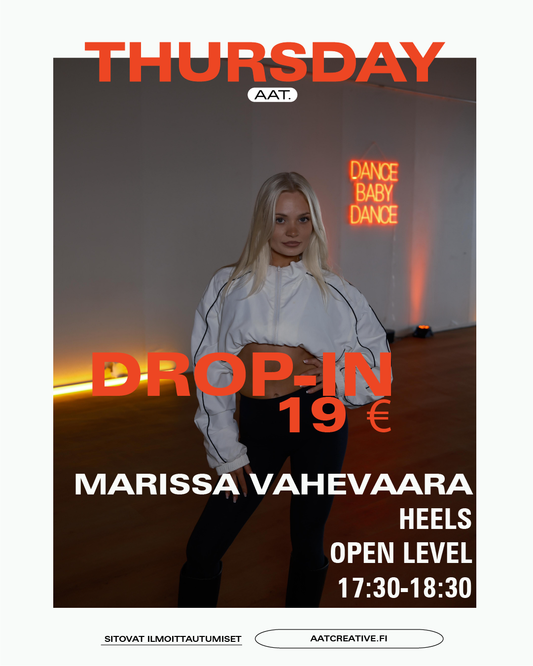 HELSINKI THURSDAY DROP-IN / Heels Open level / Marissa Vahevaara / 17:30–18:30 HEAVEN