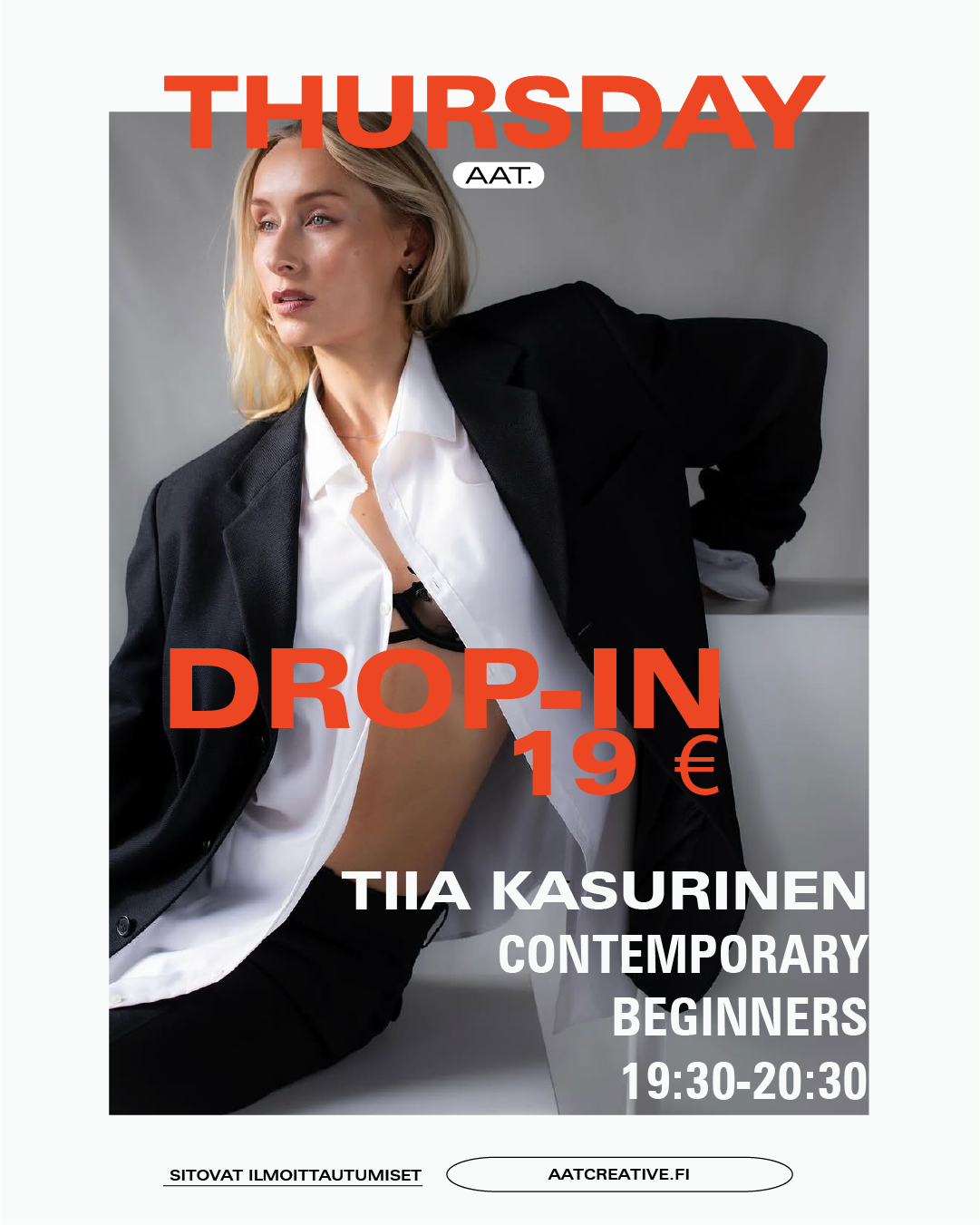 HELSINKI THURSDAY DROP-IN / Contemporary Beginners / Tiia Kasurinen / 19:30–20:30 BOX