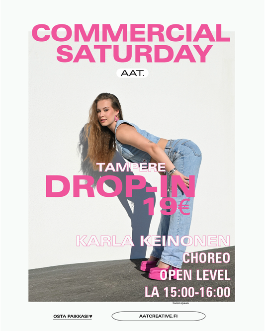 TAMPERE COMMERCIAL SATURDAY 22.8.2026 / Open level / klo. 15-16 Karla Keinonen