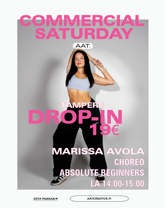 TAMPERE COMMERCIAL SATURDAY 5.9.2026 / Absolute Beginners / klo. 14-15 Marissa Avola