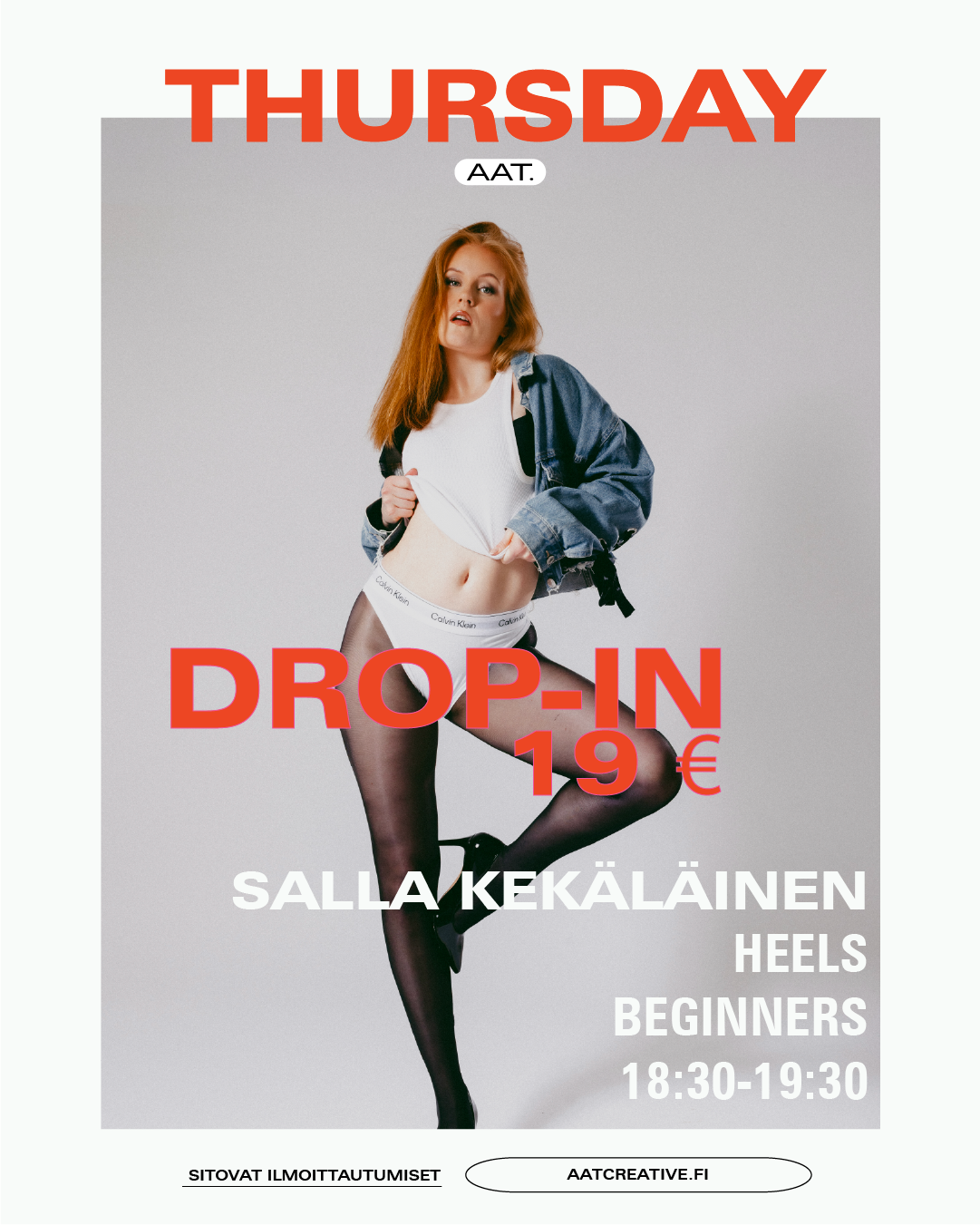 HELSINKI DROP-IN / Heels Beginners / Salla Kekäläinen / 18:30–19:30 HEAVEN