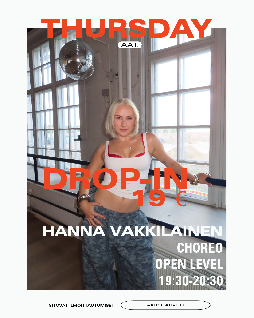 HELSINKI THURSDAY DROP-IN / Choreo Open level / Hanna Vakkilainen / 19:30–20:30 HEAVEN