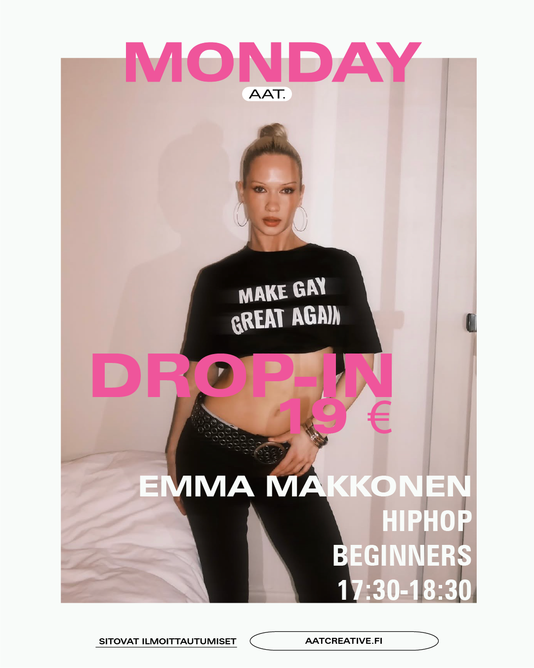 HELSINKI DROP-IN / Hiphop Beginners / Emma Makkonen / 17:30–18:30 HEAVEN