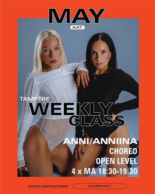 MONDAY / Choreo open level Anniina & Anni 4 x May