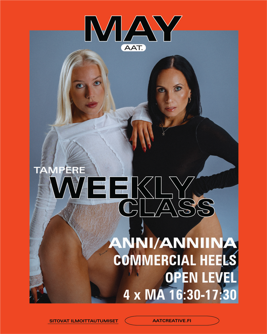 MONDAY / Commercial heels open level Anniina & Anni 4 x May